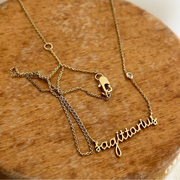 Anthropologie Gold Sagittarius Necklace - Picture 10 of 12